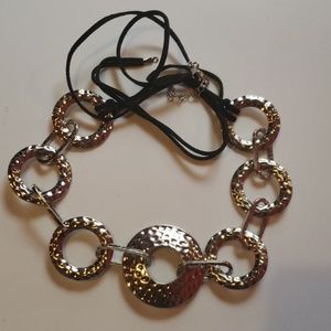 Sliver ring necklace